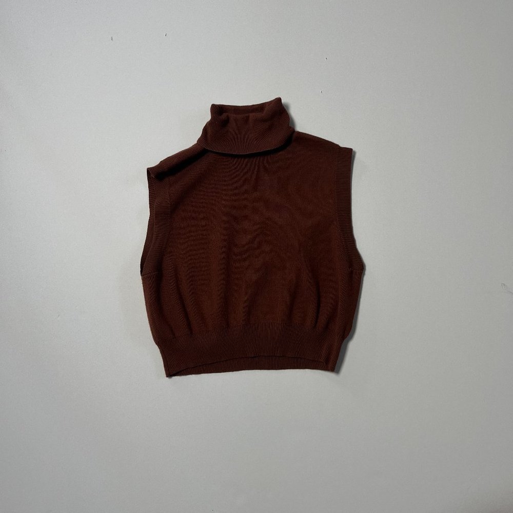 Superdown Turtle Neck Knit Tank Top